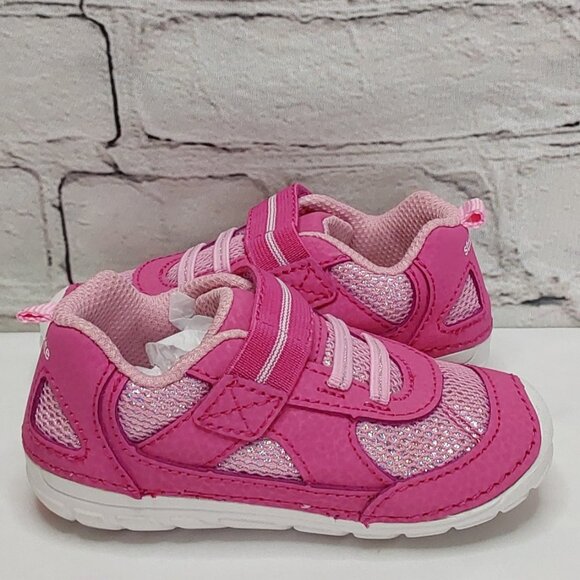 STRIDE RITE 'JAMIE' MEMORY FOAM SOFT~MOTION LEATHER SHOES SHIMMER PINK - Picture 7 of 16